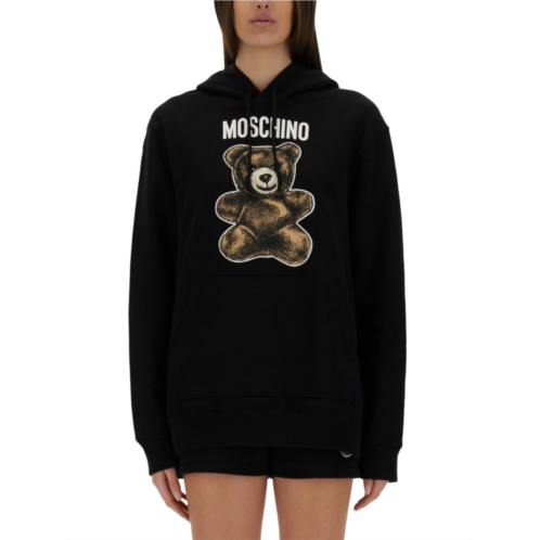 Moschino relaxed fit black hoodie