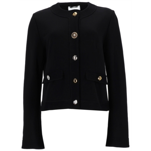 MOSCHINO cropped long sleeves decorative cardigan