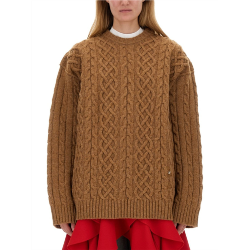 Moschino textured cable knit oversize fit jersey