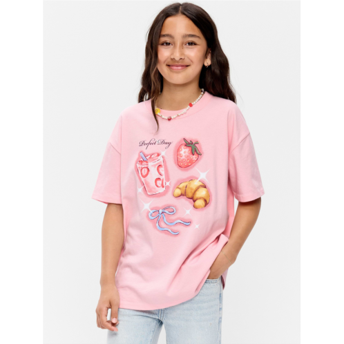 OldNavy Oversized Short-Sleeve Graphic Tunic T-Shirt for Girls