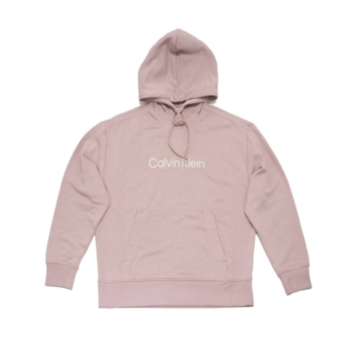CALVIN KLEIN mens logo french terry hoodie in zephyr