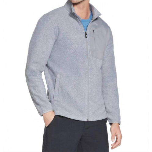 Skechers full-zip fleece recovery jacket in grey