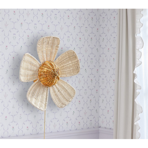 Potterybarn Light-Up Rattan Flower (15x 5)