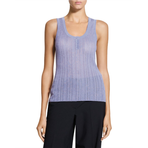 Theory pointelle wool-blend sweater