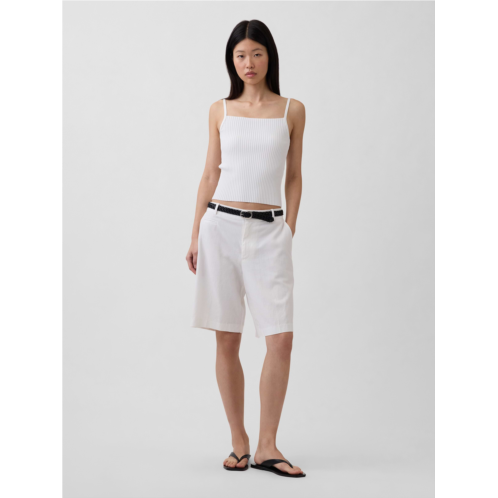 Gap 9 Low Rise Linen-Blend Trouser Shorts
