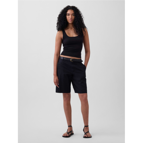 Gap 9 Low Rise Linen-Blend Trouser Shorts