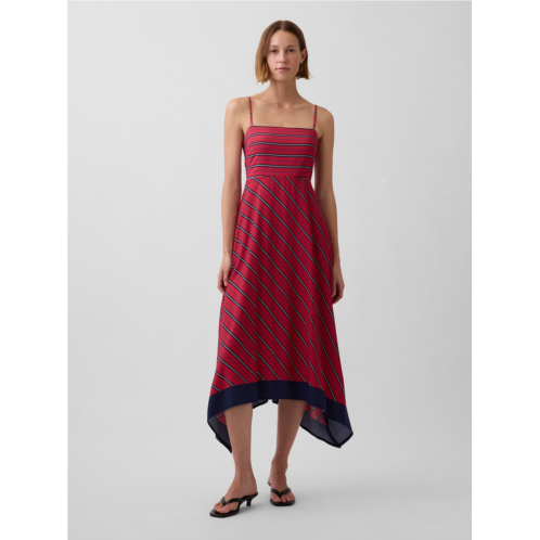 Gap Stripe Handkerchief Midi Dress