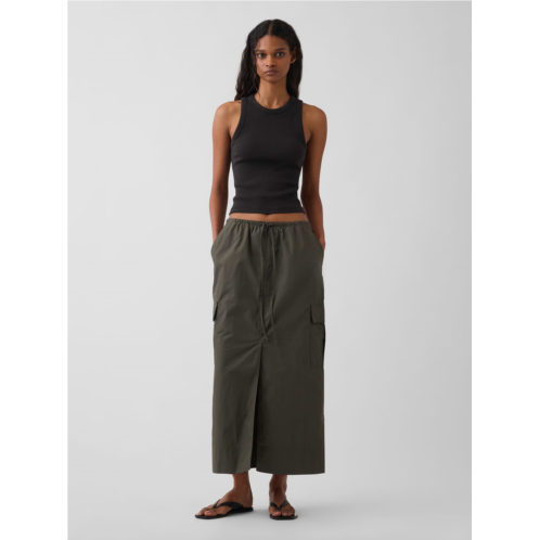 Gap Poplin Easy Cargo Maxi Skirt