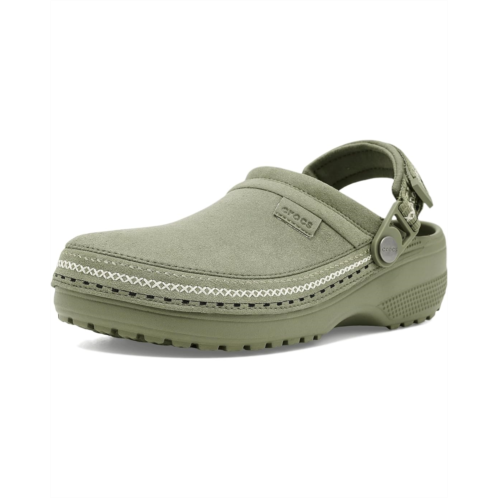 Unisex Crocs Classic Crafted Canvas Vegan Suede Stitch Clogs