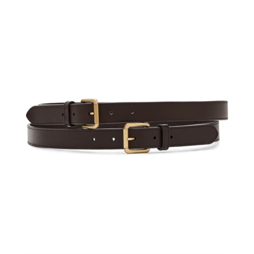 POLO Ralph Lauren Lauren Ralph Lauren Leather Double-Buckle Stacked Wide Belt