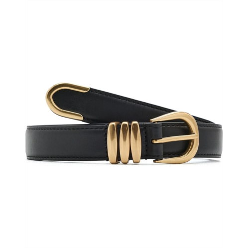 POLO Ralph Lauren Lauren Ralph Lauren Metal-Keeper Leather Skinny Belt
