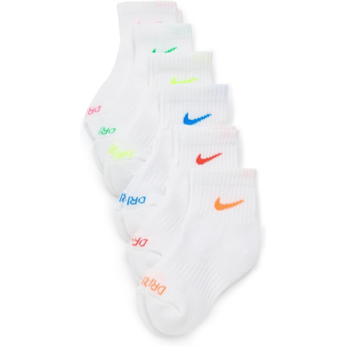 Boys Nike Kids Dri-FIT Performance 6-Pack Basic Ankle Socks (Little Kid)