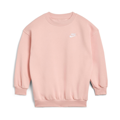 Kids Nike Kids NSW Club Fleece LBR Oversized Crew Sweatshirt (Little Kids/Big Kids)