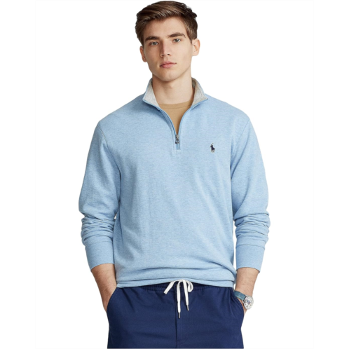 Mens Polo Ralph Lauren Long Sleeve Lux Jersey Quarter Zip Pullover