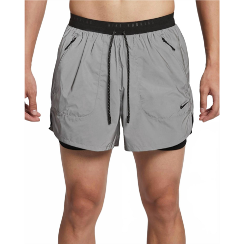 NIKE 2-in-1 reflective running shorts in grey