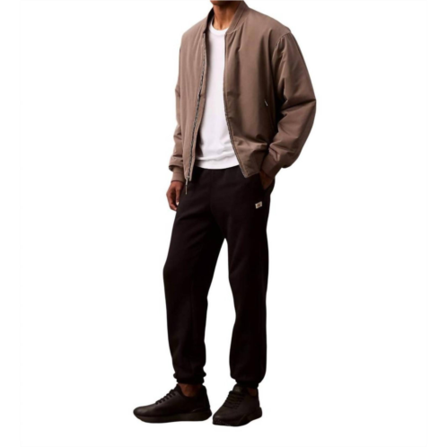 CALVIN KLEIN archive logo fleece jogger in black beauty