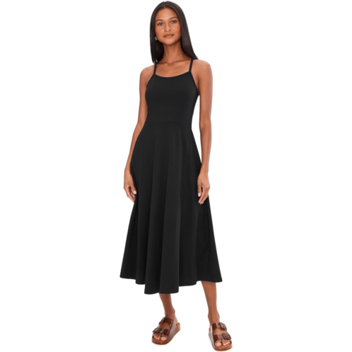 PACT Organic Cotton Fit-and-Flare Midi Dress