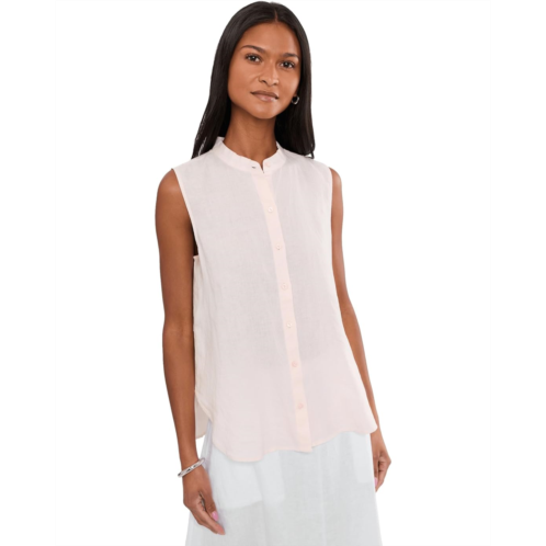 Eileen Fisher Organic Handkerchief Linen Mandarin Collar Shirt