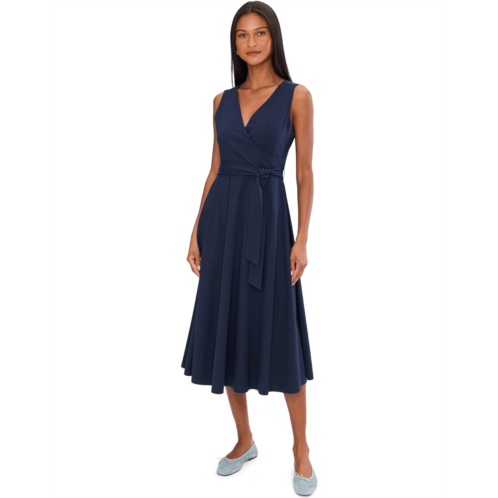 PACT Fit-and-Flare Easy V-Neck Dress