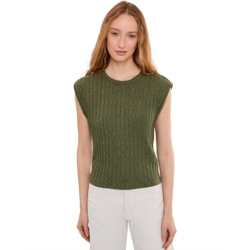 Womens Michael Stars Jinny Power Shoulder Top