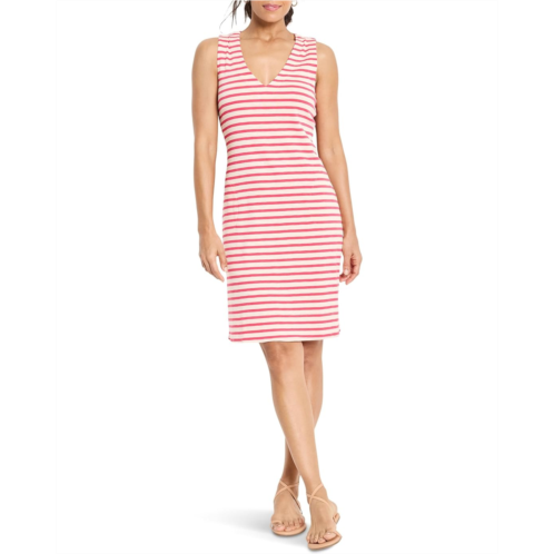 NICZOE Striped Sleeveless V-Neck Dress