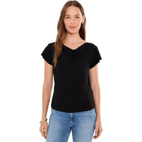 Womens Michael Stars Desiree Cowl Neck Cap Sleeve Top