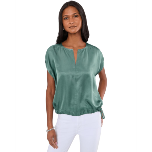 Eileen Fisher Lightweight Satin Shimmer Square Top