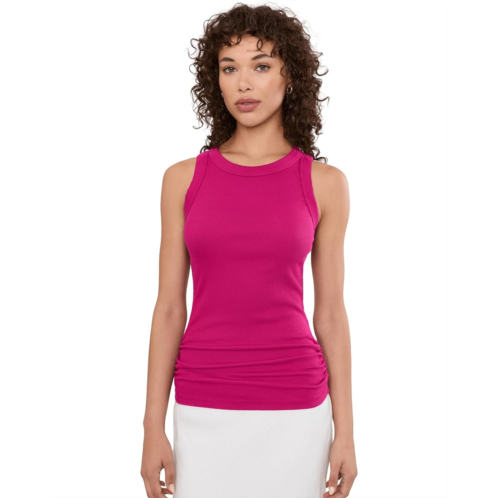 Womens Michael Stars Halley Ruched Side Tank