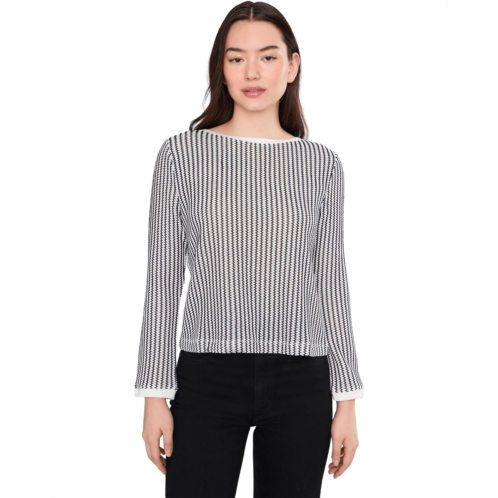 Womens NICZOE Petite Zigzag Knit Top