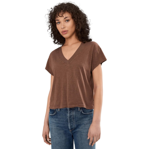 Michael Stars Harlan Cropped V-Neck Tee