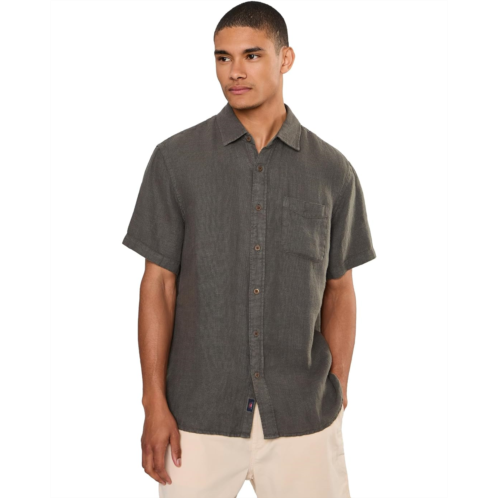 Mens Faherty Short Sleeve Palma Linen Shirt