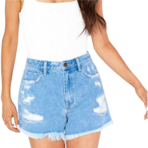 Show Me Your Mumu philly pinch waist shorts in blues cruise