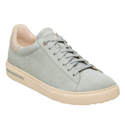 BIRKENSTOCK womens bend low suede sneakers in pure sage