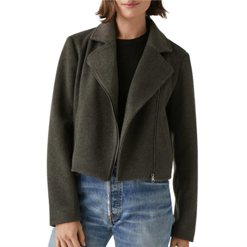 Michael Stars amelia moto jacket in charcoal