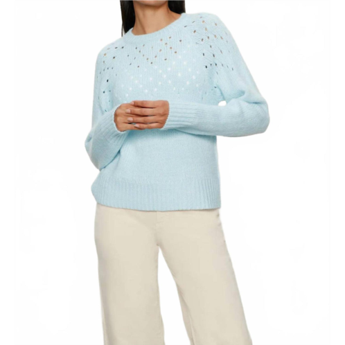 Sanctuary femme openwork sweater in aquamarine