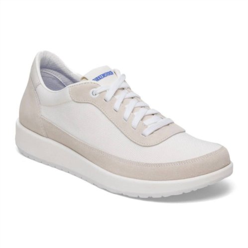 BIRKENSTOCK unisex honnef city lace up sneakers in antique white