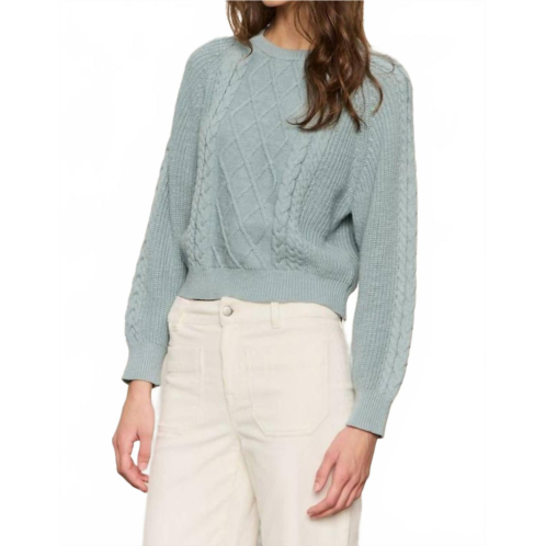 Sanctuary nomad cable popover sweater in sky gray