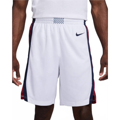NIKE limited home basketball shorts in white/red/black