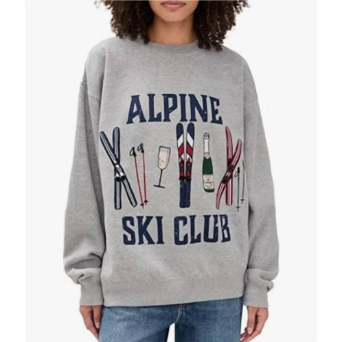 Show Me Your Mumu alpine ski club sweatshirt in grey