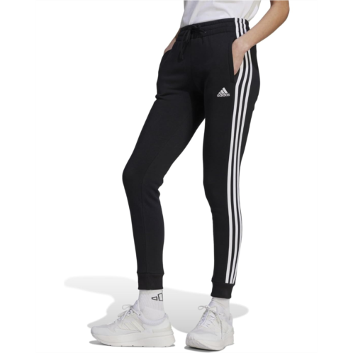 Womens adidas 3-Stripes Fleece Cuffed Pants
