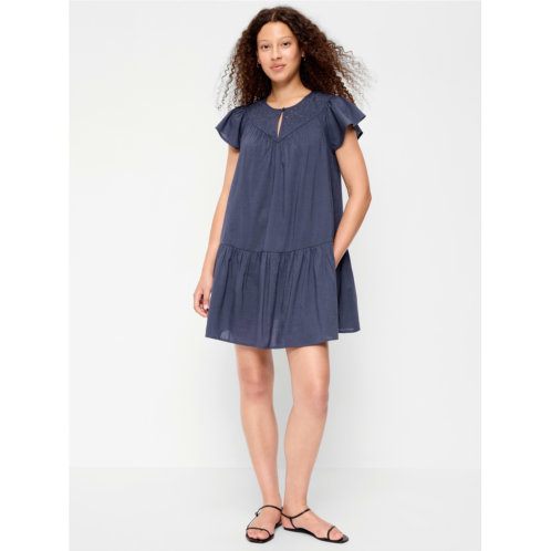 OldNavy Flutter-Sleeve Mini Swing Dress
