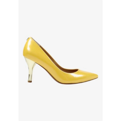 J. Renee womens kanan slip on pumps in lemon patent
