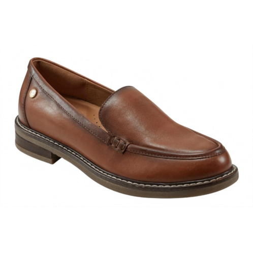 Easy spirit womens jaylin casual loafers in medium brown leather