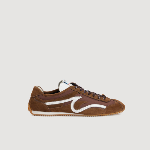 Sandro light wave suede sneakers
