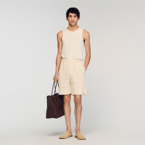 Sandro broderie anglaise cotton shorts