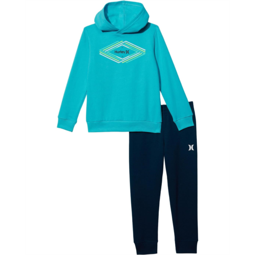 Boys Hurley Kids Hooded Pullover & Joggers Fleece Set (Little Kids)