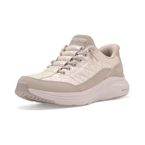 Womens SKECHERS Contour Foam - Cozy Fit Shining Pearl Hands Free Slip-Ins