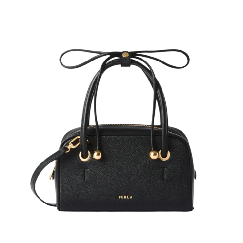 FURLA poppy mini pebbled bow shoulder bag