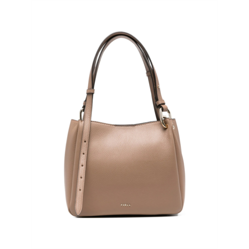 FURLA pebbled leather nuvola m tote bag