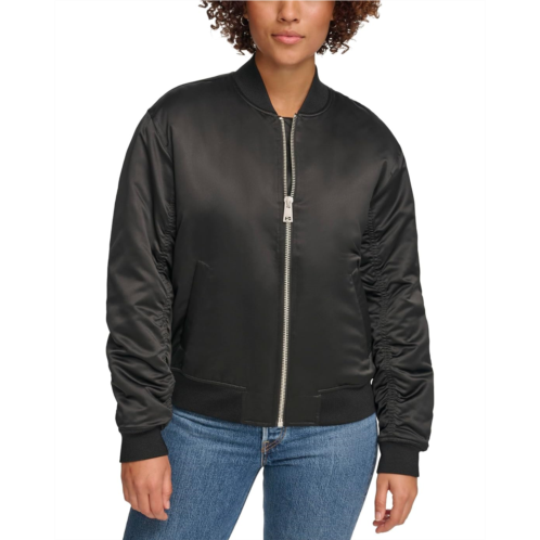 Womens Levis Fashion Bomber with Ruching on Sleeves
